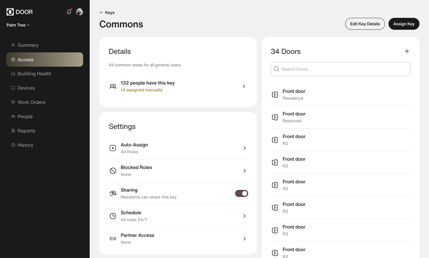 DOOR OS — Keys overview